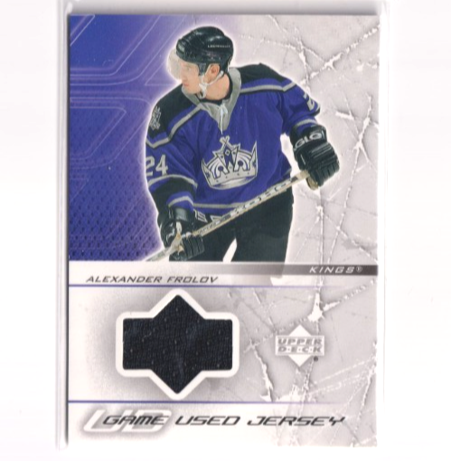 2003-04 Upper Deck UD Game Used Alexander Frolov Kings Jersey