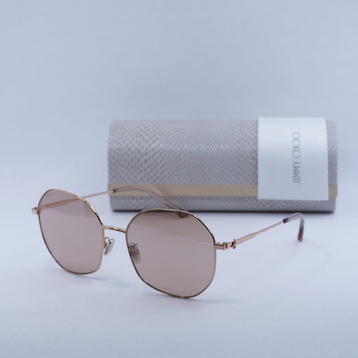 サングラス Jimmy Choo Calix Sunvisor Pink White Silver Pearl Band Jimmy Choo Calix Visor Women's | EyeSpecs.com