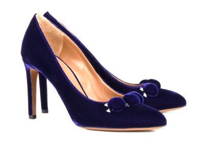 Alaïa Paris Soie avec Clous Laser Coupe Rivets Bomb Escarpins