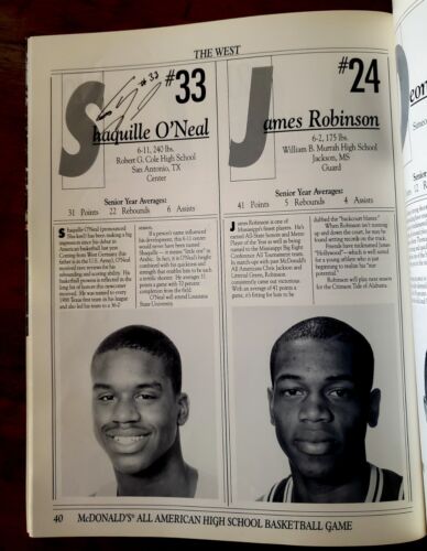 AUTOGRAPHED Shaquille O'Neal 1989 Mcdonalds All-American Basketball Game Pogram - Picture 2 of 5