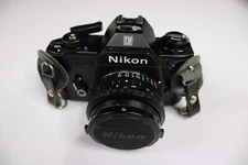 Nikon EM 35mm SLR Film Camera w/Nikon Series E 50mm f/1.8 Lens