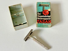 Vintage Gillette Adjustable Safety Razor Made In England & Box Fasan 30-40s