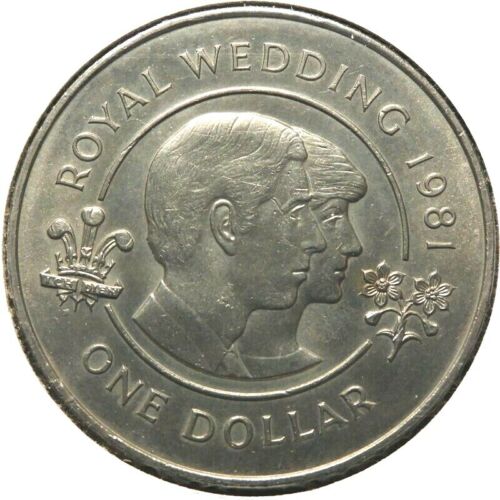 elf Bermuda 1 Dollar 1981 Wedding Charles and Diana - Picture 1 of 2