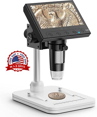 Microscopio De Monedas, Microscopio Digital Lcd De 4.3'' 1000X, Microscopio De...