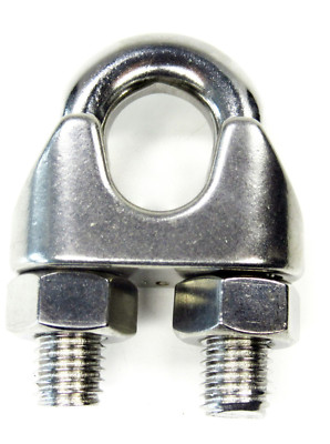 2x Drahtseilklemmen Edelstahl – 10 Mm, M8 Gewinde, Inox, Für Seile, Spann- & Anschlagtechnik, Korrosionsbeständig