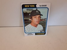 MIKE HEGAN 1974 Vintage Baseball Card Topps #517 NEW YORK YANKEES 1st Base Exc