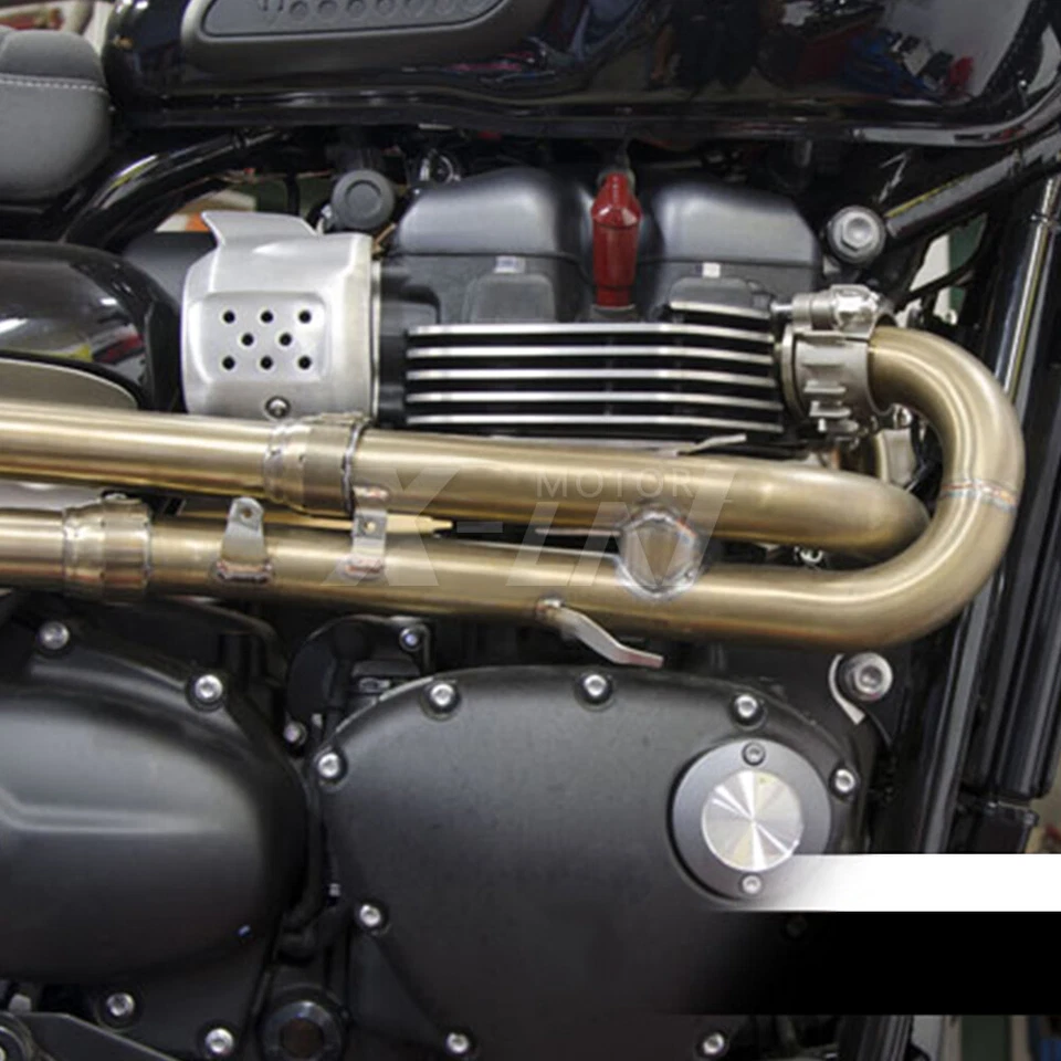 For Triumph Street Scrambler 17-21 Motorcycle Exhaust Muffler Header Link Pipe Foto 2 de 4