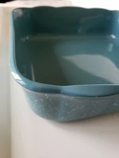 Ceramic Baking Dish 9x9 3 Qt Micro/Dishwasher Safe Teal with specks