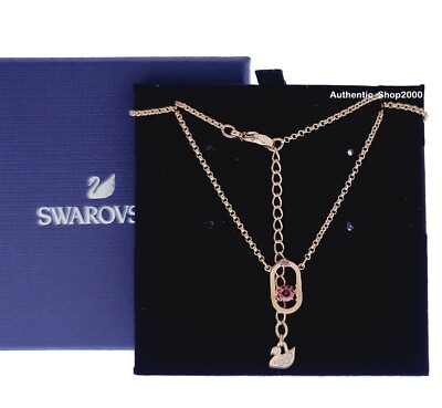 New Authentic SWAROVSKI Rose Gold Red Crystal North Pendant Necklace  5620550