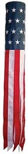 RUFFIN 60 Inch American US Flag Windsock USA Patriotic Decorations Embroidered