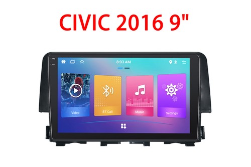 9" PARA HONDA CIVIC 2016 ANDROID 12 CARPLAY COCHE RADIO ESTÉREO GPS WIFI 4+64G - Imagen 6 de 6