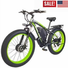 Dual Motor ELECTRIC BIKE 3000W 52V 30AH UP TO 55KM/H E-bike 26" FatTire 7 SPEED