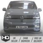 VW T6.1 (2020-Current) Upper Grille Trim Set - Matte Black