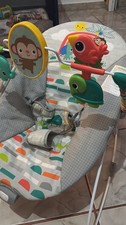 Bright Starts Baby Bouncer Toy Bar Washable Cover Gray Multicolor Infant