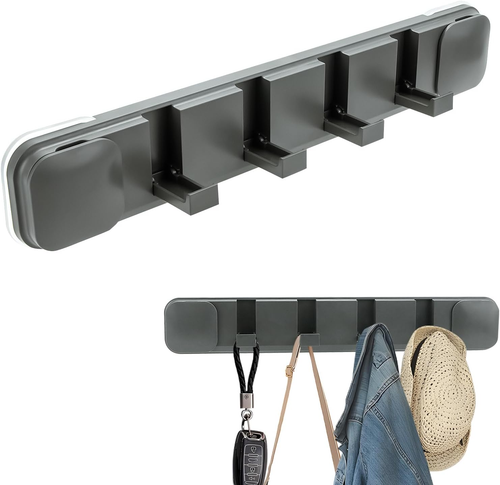 Appendiabiti a parete - 5 ganci tripli, resistente, in acciaio inossidabile, barra con gancio in metallo per appendere vestiti, cappelli, vestiti | Leroy Merlin