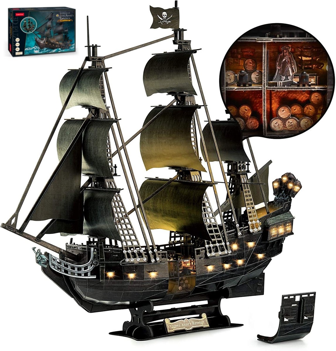 CubicFun 3D Puzzle - QUEEN ANNE'S REVENGE PIRATE SHIP - L522H | eBay