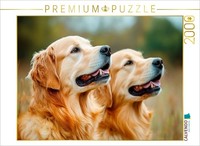 Calvendo Puzzle Golden Retriever Duo | 2000 Pieces, Finished Size 35.4 × 26.4 In