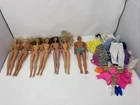 Lot of 6 Vintage Barbies (1966)  and Ken (1968) Mattel Dolls Collection -Clothes