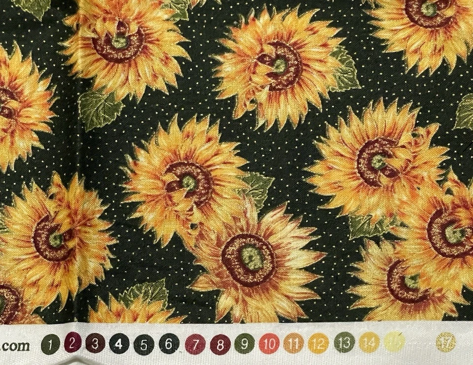 Подсолнухи Kensington Studios квилтинг сокровища 1,17 ярда x 42 дюйма ширина - Изображение 4 из 4