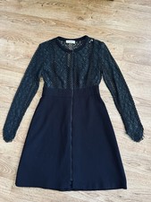SANDRO Paris Black Lace Top Mini Dress Size 2