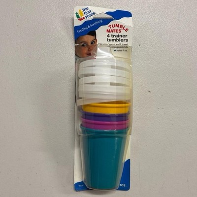 NEW Vintage 1992 90s The First Years Tumble Mates 4 Trainer Tumblers