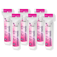 Premium Cotton Rounds   100 Count Pack of 6 - 100 Pure Cotton - Soft, Absorbe