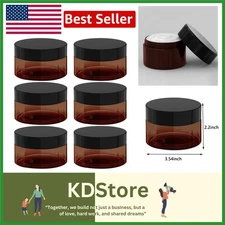 8 oz Amber Leak-Proof Cosmetic Jars (6 Pack)