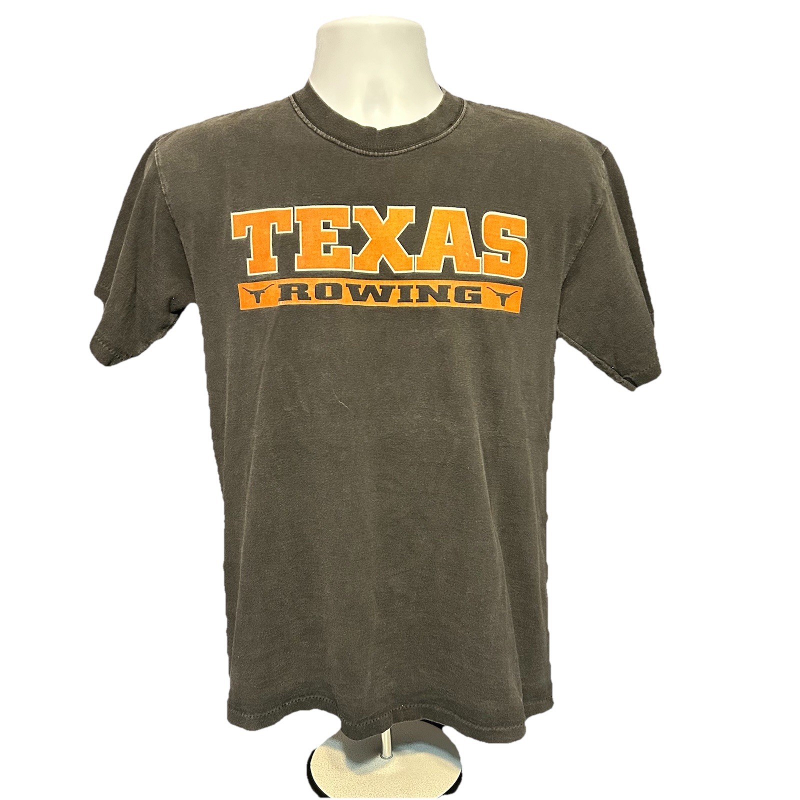 FILA Camicia canottaggio vintage Texas Longhorns uomo media nera manica corta double face Y2K