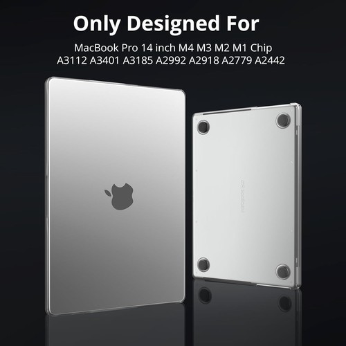 Anban Compatible with MacBook Pro 14 inch Case 2025 2024 2023 Matte Clear - Picture 6 of 8