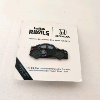 Twitch Rivals Pin Honda Exclusive 2025 Honda Civic Sedan Hybrid TwitchCon 2024