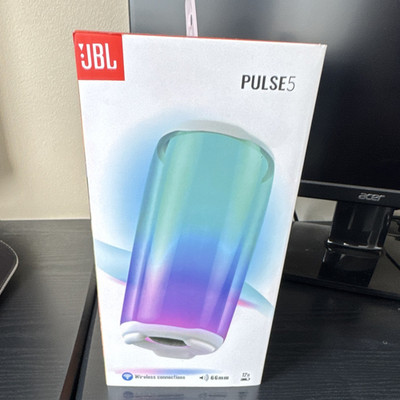 JBL Pulse 5 Portable Wireless Bluetooth Speaker Black w/ USB Cable Manual Boxed