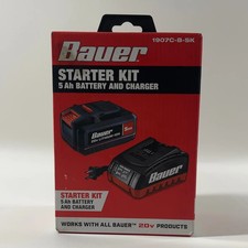New Bauer 1907C-B-SK 20V 5 Ah Lithium-Ion Battery and Charger Starter Kit 71272