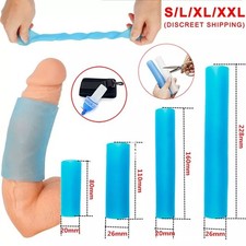 Male Penis-Extender Stretcher Max Vacuum Enhancer Enlarger Silicone Sleeve S-XXL