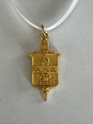 Alpha Lambda Delta College Fraternity Pendant Charm Gold Tone