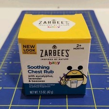 Zarbee's Soothing Chest Rub Eucalyptus Lavender Beeswax 1.5oz Baby