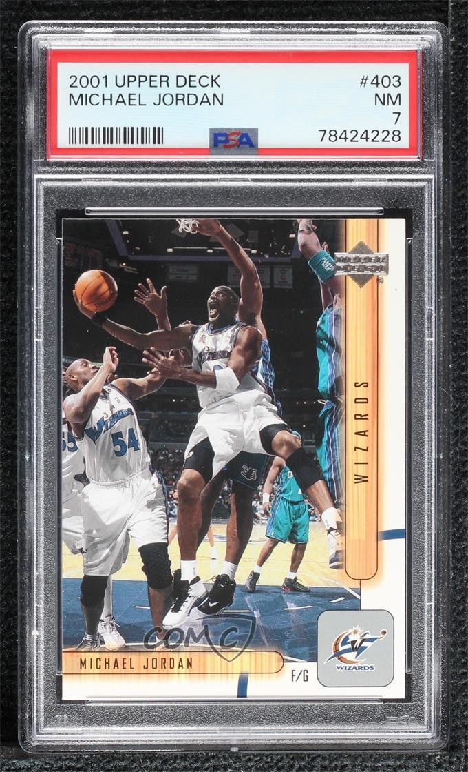 2001-02 Upper Deck Michael Jordan #403 PSA 7 HOF 02v3