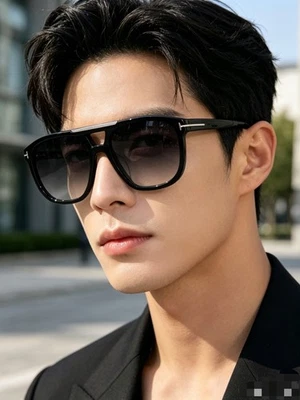 Tom Ford Black Sunglasses with Grey-Purple Gradient Lenses TF1338 58-17-143 - Image 1 of 4