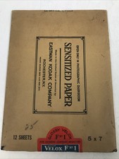Sensitized Paper Glossy Velox F No. 1 12 Sheets 5x7 Kodak