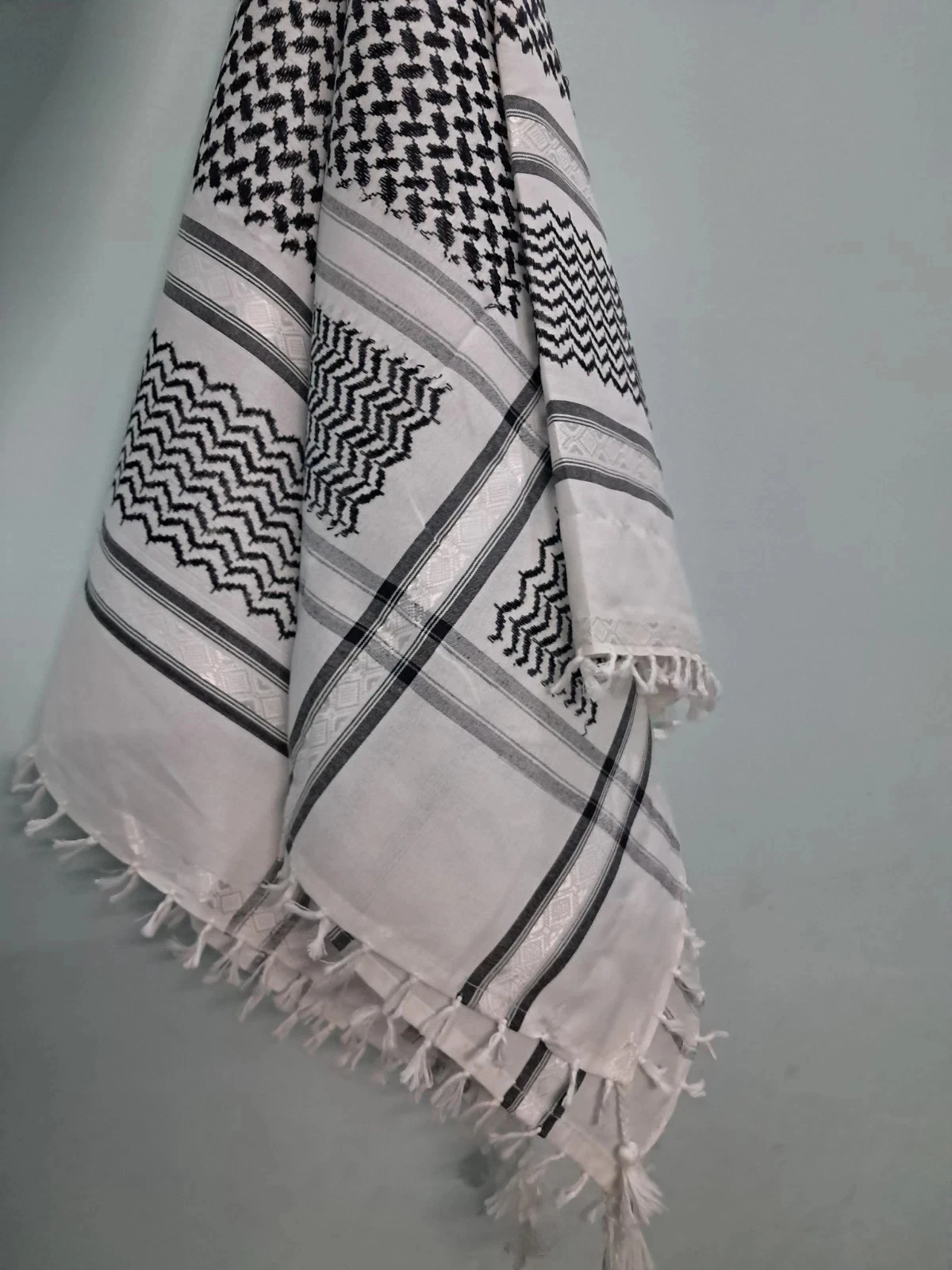 Kufiya Palestinian scarf Arafat in Cotton Original Arab Keffiyeh Shemagh Scarf