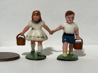 Marx Fairykins Jack & Jill plastic figures fairy tale nursery rhyme characters - Image 1 of 4