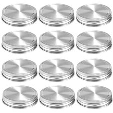 Stainless Steel Mason Jar Lids, Storage Caps with Silicone Seals for Regular