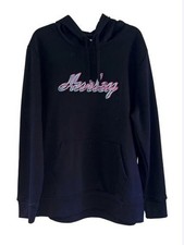 NEW NWOT Men's Black HURLEY Logo FLEECE HOODIE Size L Large