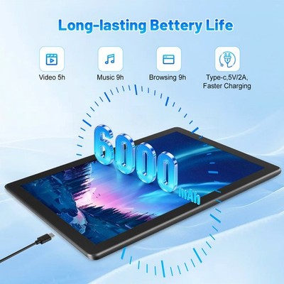 Android 16 Tablet 10.1 inch 36GB RAM 256GB ROM 6000mAh WiFi 6 BT