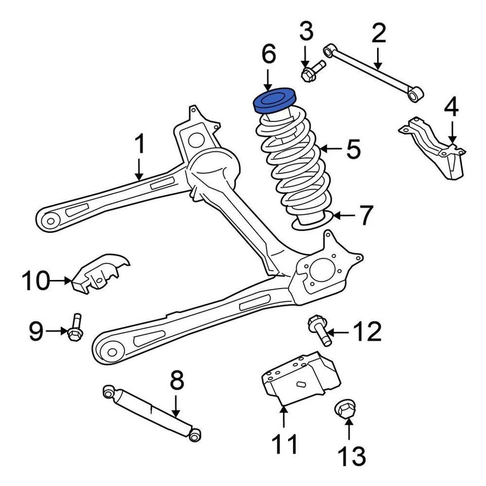 For Chrysler Town & Country 2008-2016 Chrysler 4721352AC Rear Coil Spring Damper Foto 4 de 4