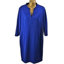 Calvin Klein Women's Blue Midi Sheath Coctail Dress Sz 12