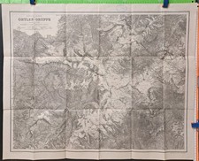 GRUPPO ORTLER BORMIO VALFURVA ZEBRU'CEVEDALE PEJO COGOLO _CARTA TOPOGRAFICA 1913