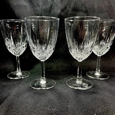 SET OF  4 Cristal d'Arques DIAMANT 6-3/4'' Crystal Iced Tea Glasses Goblets