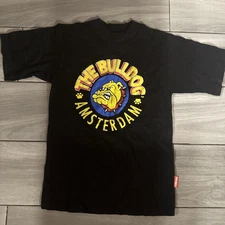 Vintage The Bulldog Amsterdam Graphic Black Small T-shirt Men’s