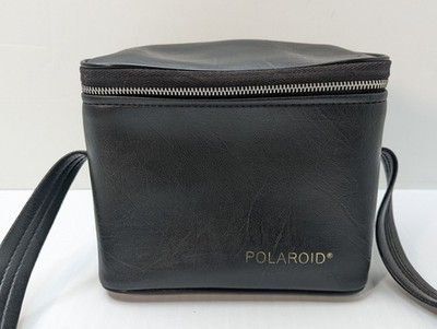 Vintage Polaroid Instant Camera Bag - 600 Camera Bag - Black Leather CASE ONLY