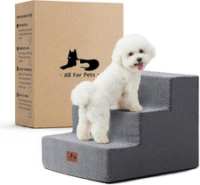 Dog Stairs for Small Dogs, 3-Step 13.5" H Ramp for Couch and Bed, Non-Slip Foam